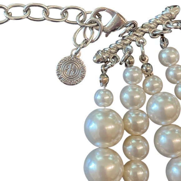 Elegant Multi-Strand Faux Pearl Necklace - Picture 12 of 12